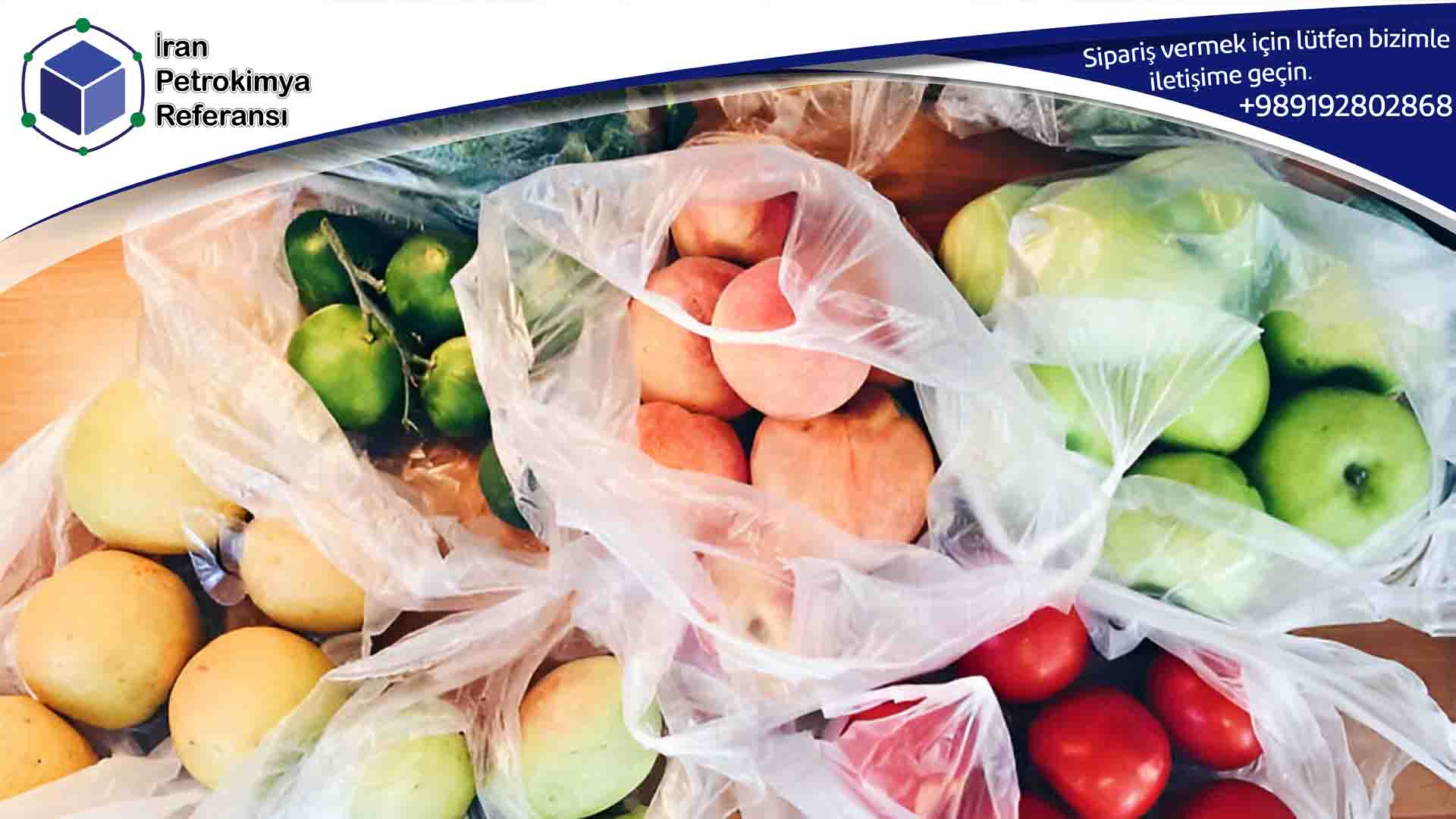 Polietilen 5110'dan yapılmış meyve ve sebze taşımaya uygun plastik poşetlerin görüntüsü.