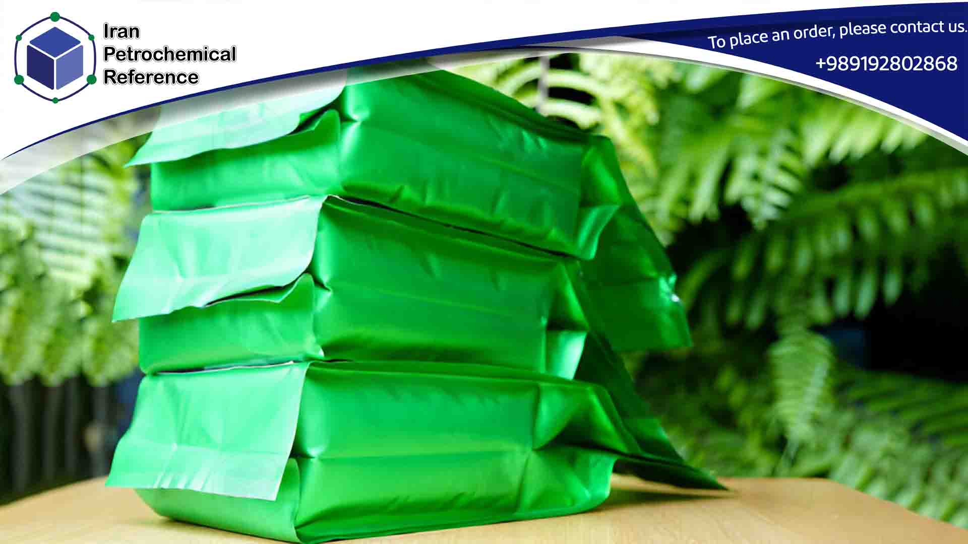 Three products packaged in durable polyethylene 0035 plastic