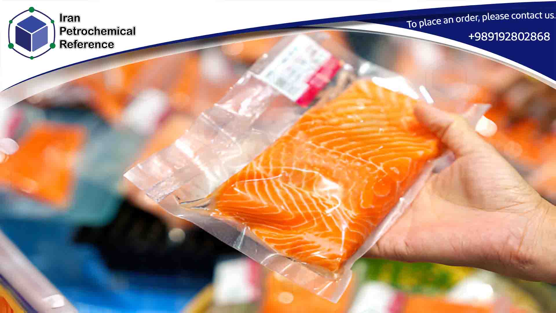 Fish fillets packaged with LLDPE 209 plastic.